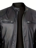 Jaqueta Masculina de Couro PU | Estilo Casual Premium