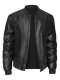 Jaqueta masculina com zíper e manga raglan