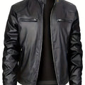 Jaqueta Masculina de Couro PU | Estilo Casual Premium