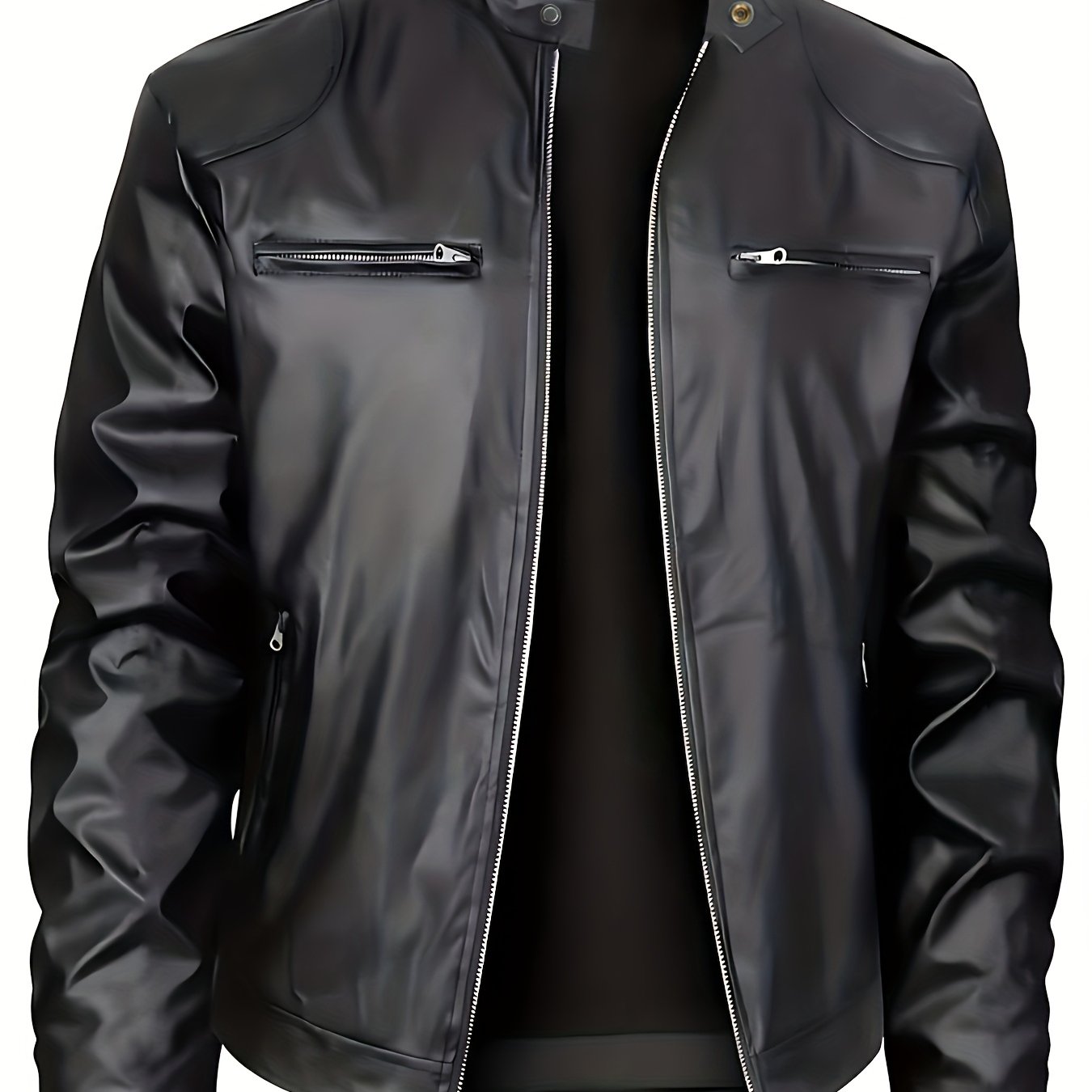 Jaqueta Masculina de Couro PU | Estilo Casual Premium