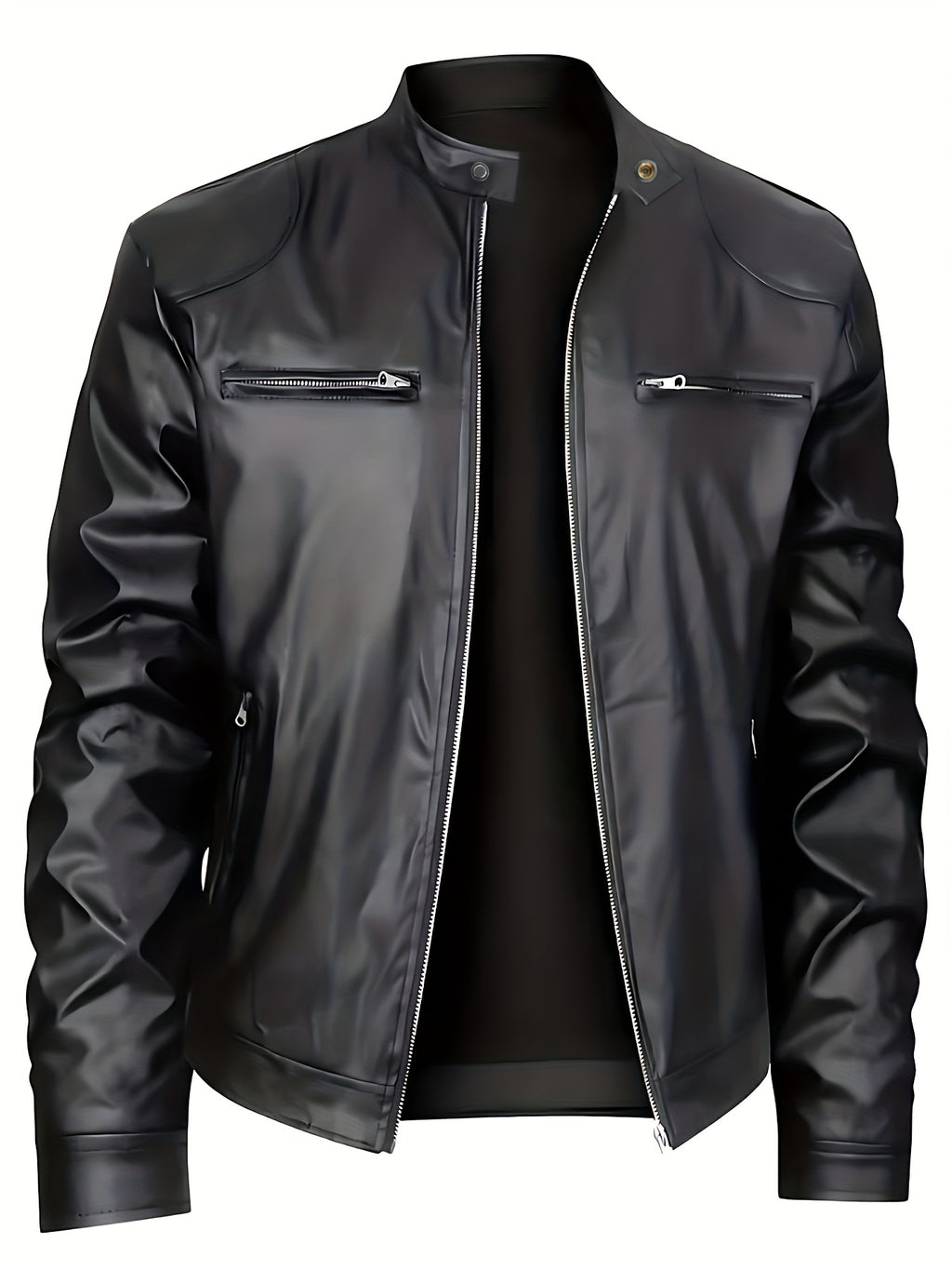 Jaqueta Masculina de Couro PU | Estilo Casual Premium