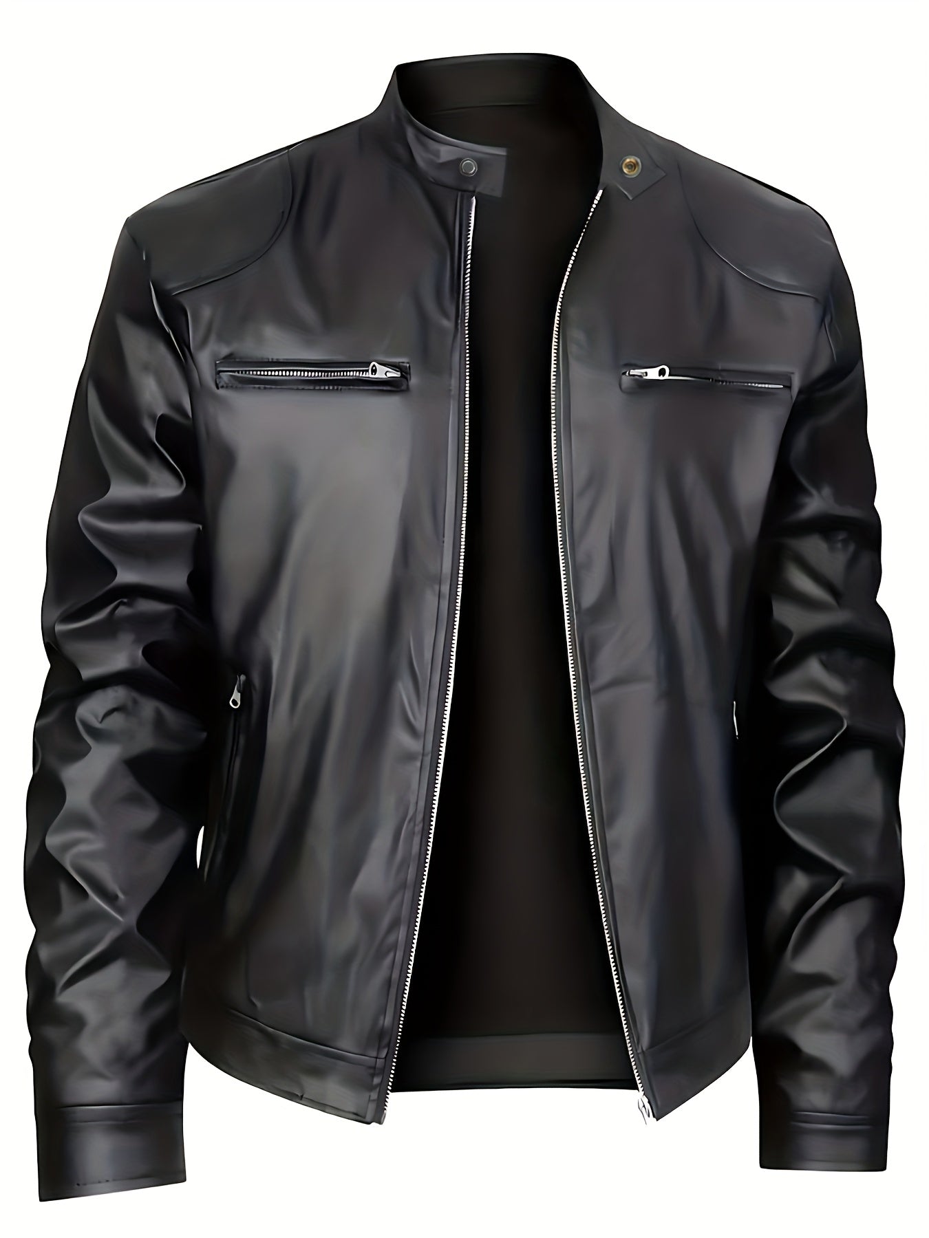 Jaqueta Masculina de Couro PU | Estilo Casual Premium