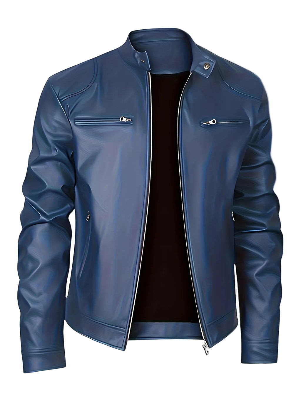 Jaqueta Masculina de Couro PU | Estilo Casual Premium