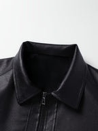 Jaqueta Masculina Couro Premium Impermeável | Estilo Casual e Proteção