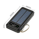 Carregador Portátil Power Bank Solar 20.000mAh | 5 em 1 com Lanterna LED