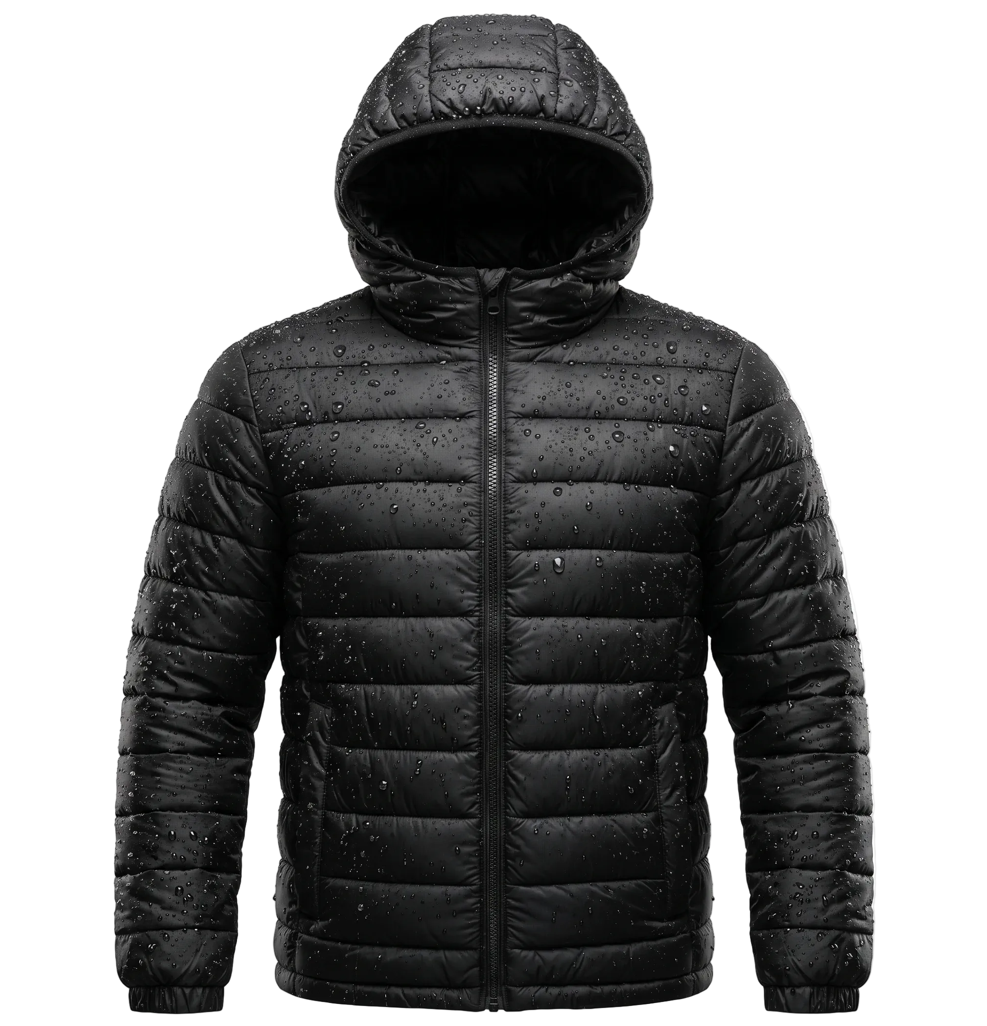 Jaqueta puffer masculina com touca removível