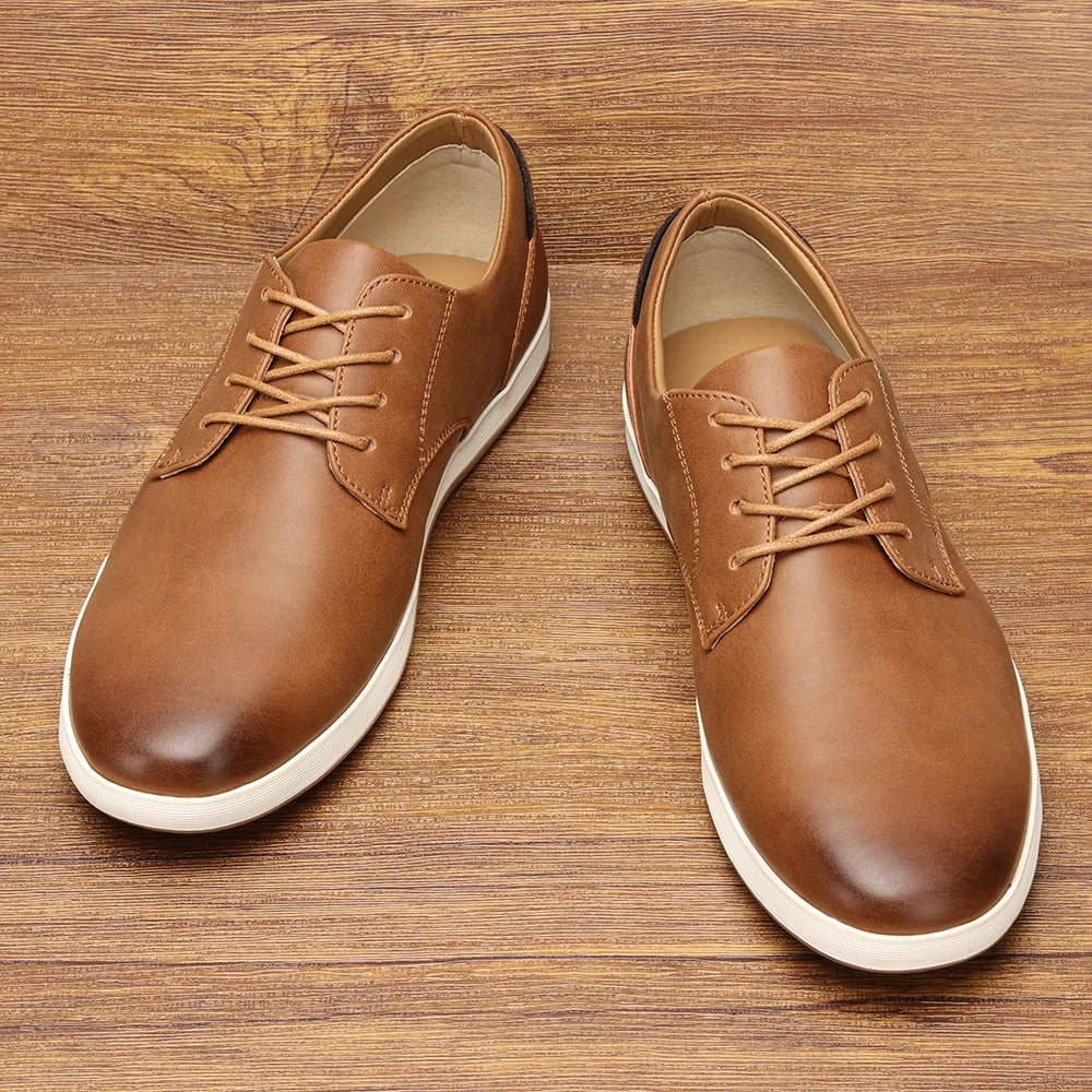 Tênis Masculino em Couro Casual | Conforto e Estilo Premium