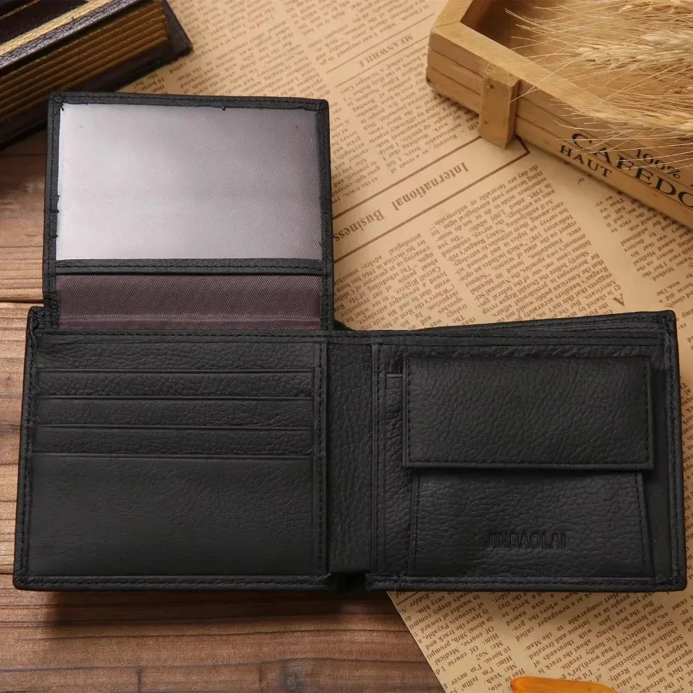 Carteira Masculina Premium | Couro Genuíno e Acabamento Minimalista