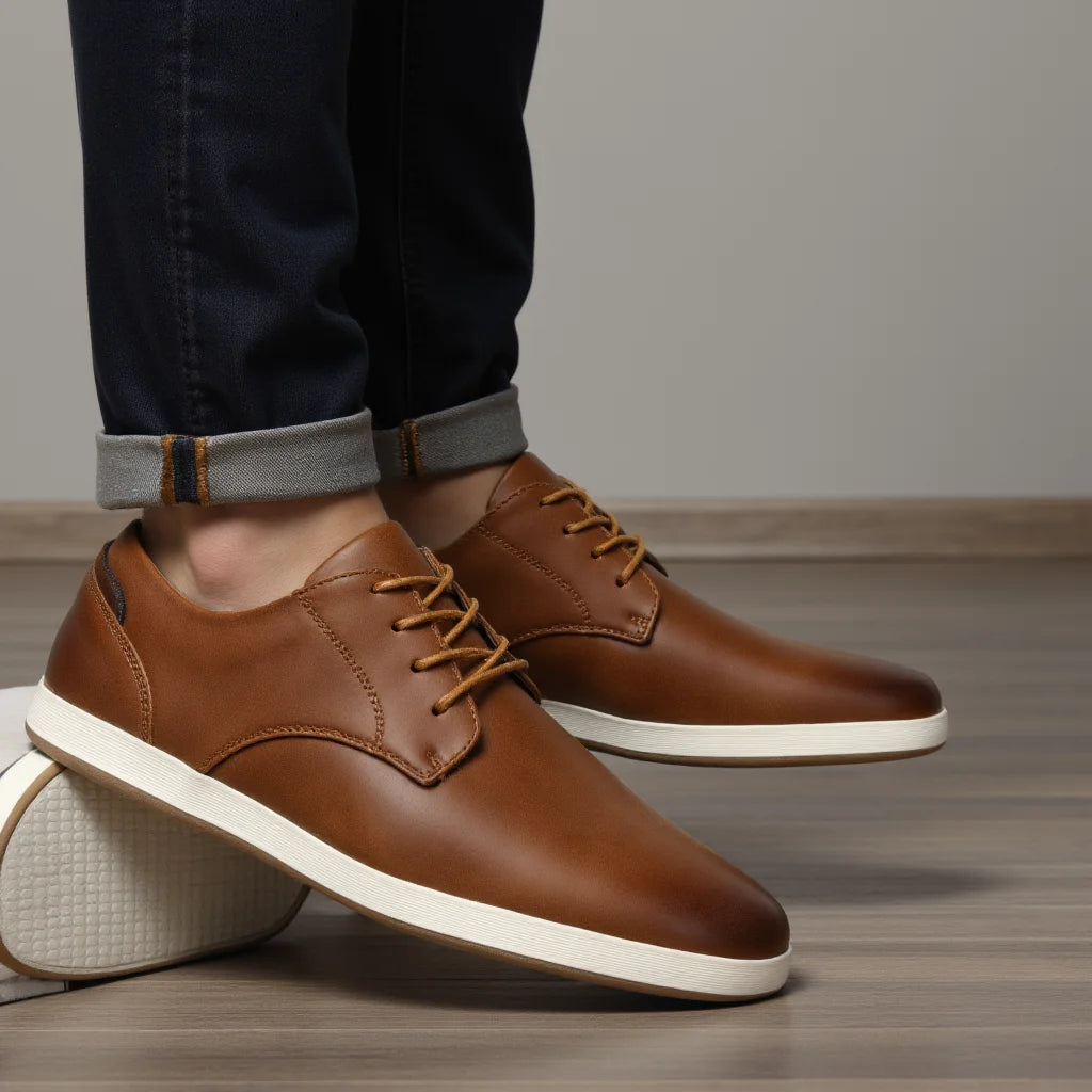 Tênis Masculino em Couro Casual | Conforto e Estilo Premium
