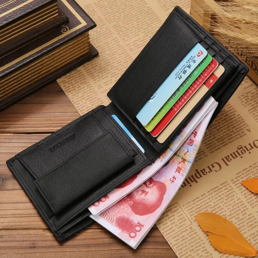 Carteira Masculina Premium | Couro Genuíno e Acabamento Minimalista