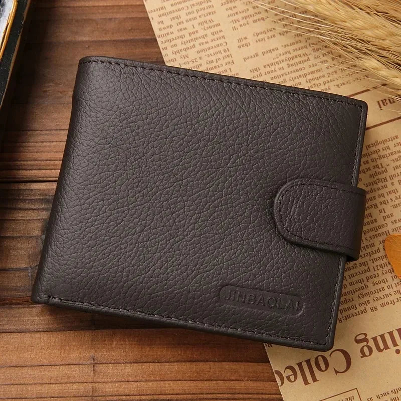 Carteira Masculina Premium | Couro Genuíno e Acabamento Minimalista