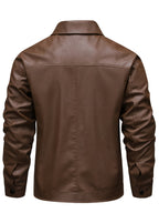 Jaqueta Masculina Couro Premium Impermeável | Estilo Casual e Proteção