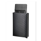 Carteira Masculina Antifurto RFID | Porta-Cartões Automático Pop-Up