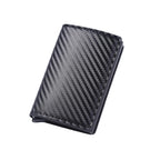 Carteira Masculina Antifurto RFID | Porta-Cartões Automático Pop-Up