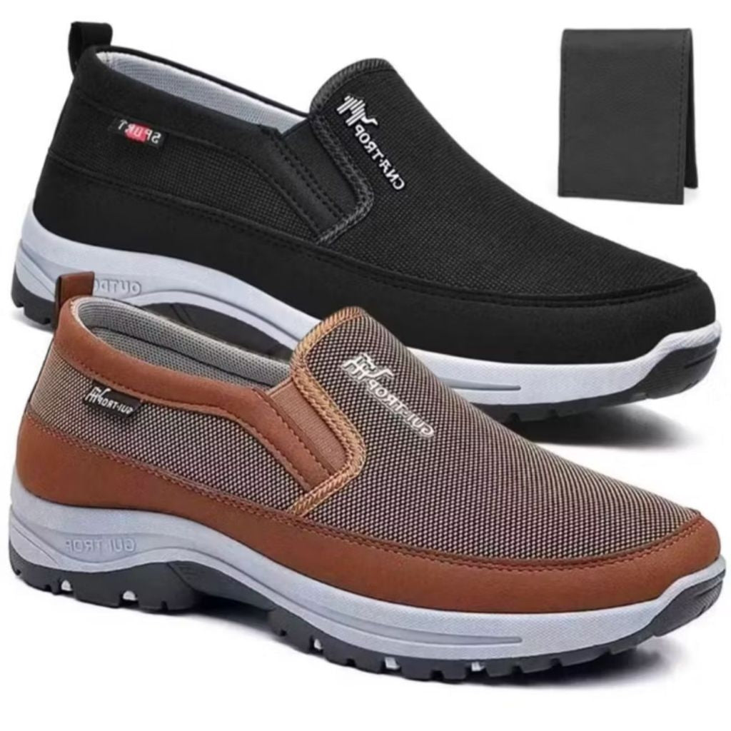 Kit Masculino: 2 Pares Mocassim Casual + Carteira Premium