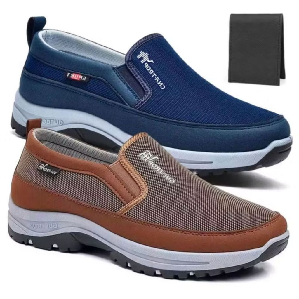 Kit Mocassim # cor_azul e castanho