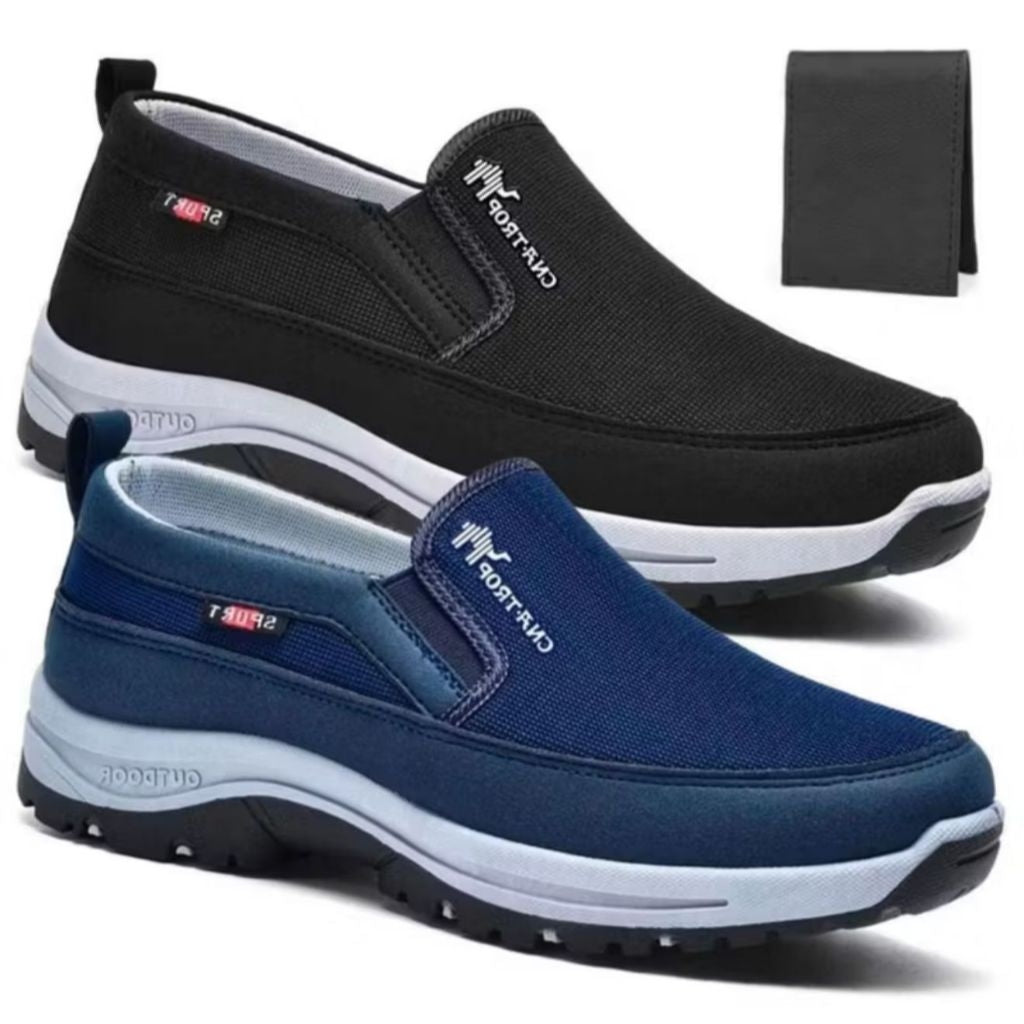 Kit Masculino: 2 Pares Mocassim Casual + Carteira Premium