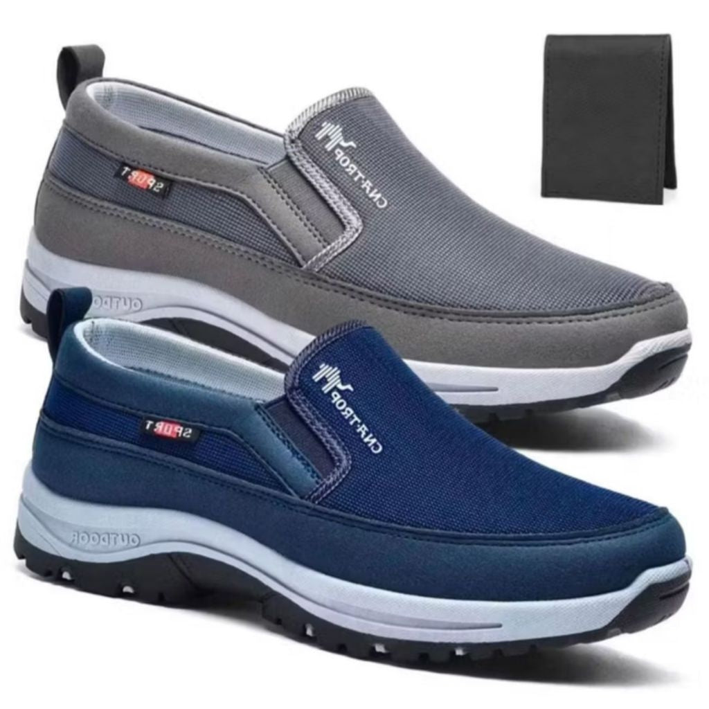 Kit Masculino: 2 Pares Mocassim Casual + Carteira Premium