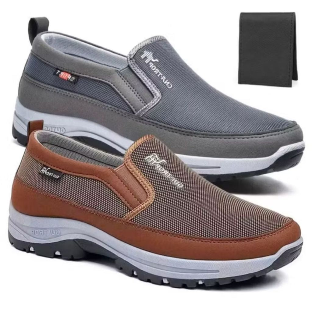 Kit Masculino: 2 Pares Mocassim Casual + Carteira Premium