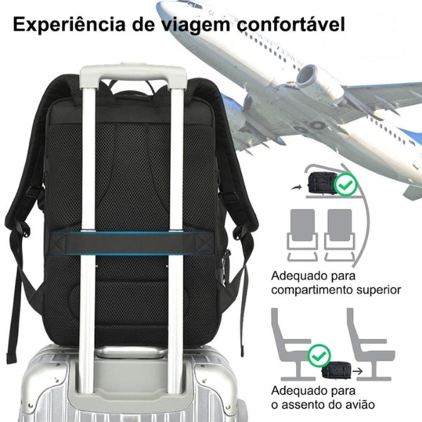Mochila Executiva Premium Impermeável | Reforçada para Notebook e Viagens