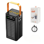 Carregador Portátil Power Bank Solar 50.000mAh | Alta Capacidade com Cabos Embutidos